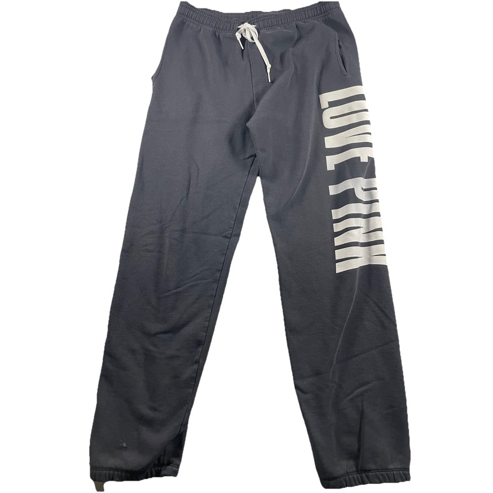 Pink Victoria's Secret Y2K Black Love Pink Spellout Graphic Joggers SZ.S
